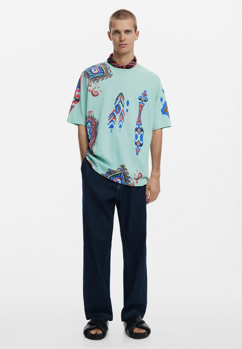 T-shirt Desigual Femme XL – Motif Floral Sauvage, Manches Courtes