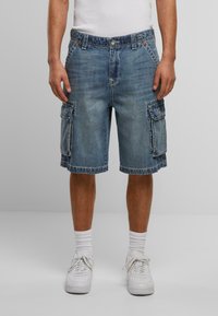 True Religion BIG VINNY - Džinsiniai šortai - medium washed blue