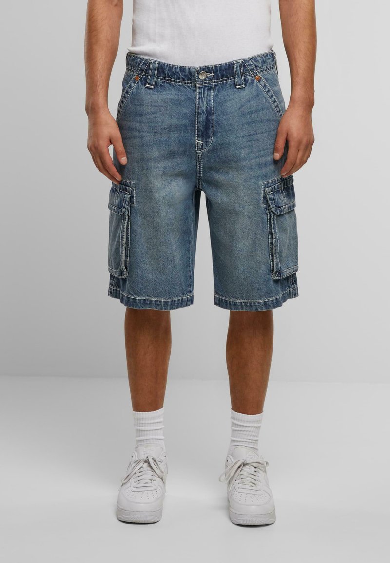True Religion BIG VINNY - Džinsiniai šortai - medium washed blue