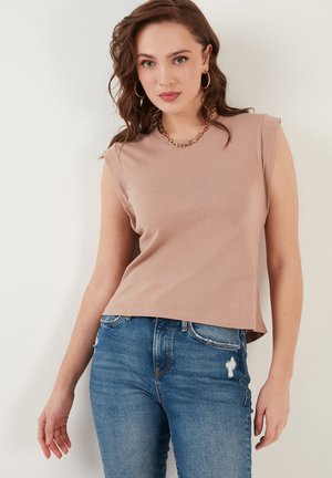 CREW NECK - Osnovna majica kratkih rukava - biscuit color