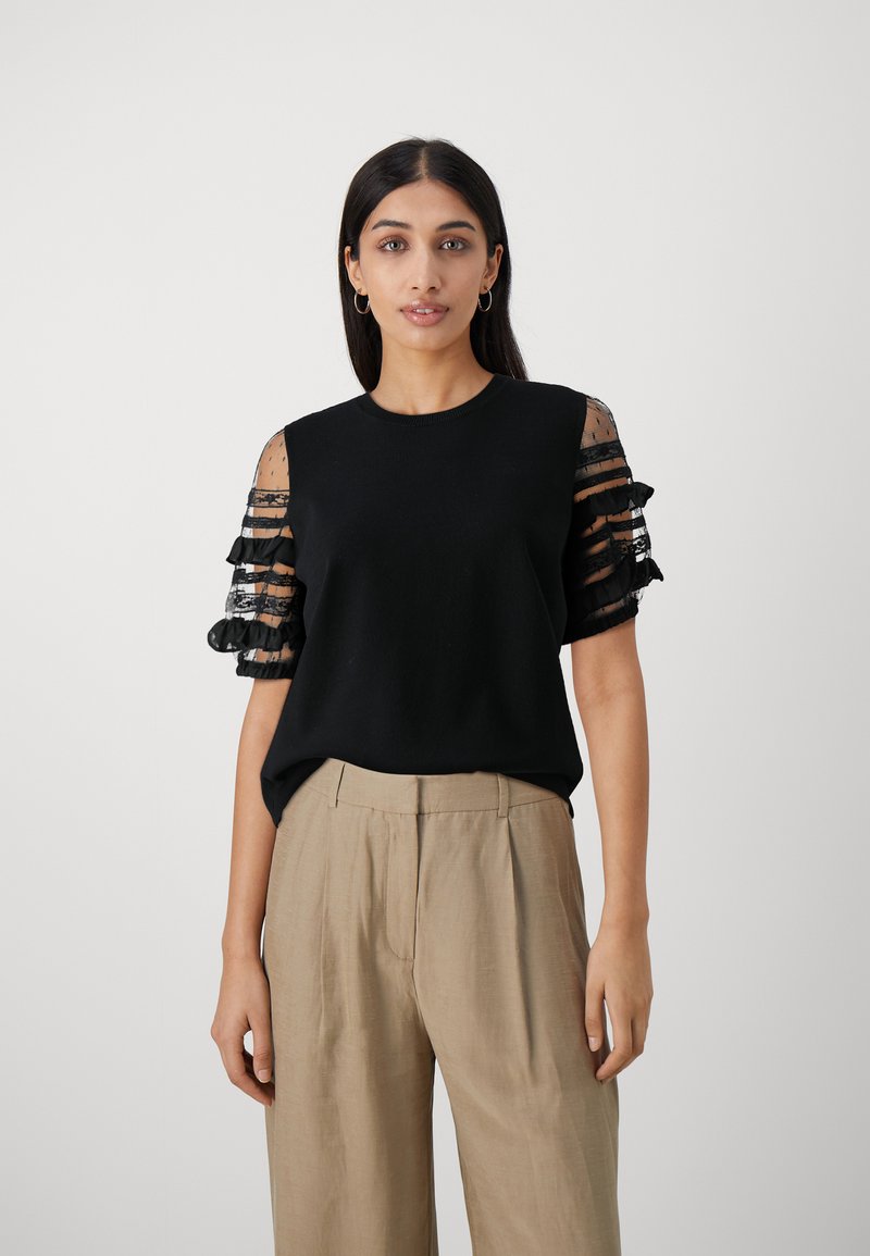 Sun68 LOGO FLUO - T-shirt con stampa - nero