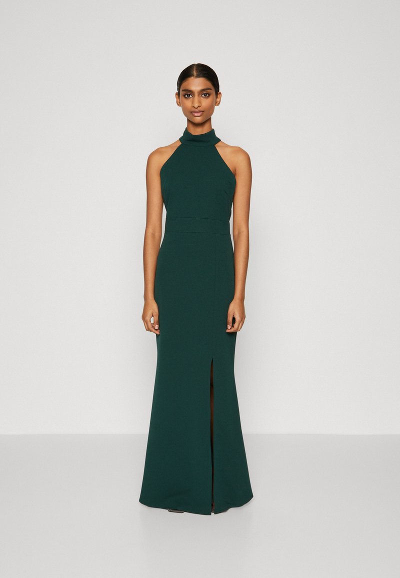 WAL G PETITE - HALTER NECK MAXI DRESS - Jersey dress - forest green, Enlarge