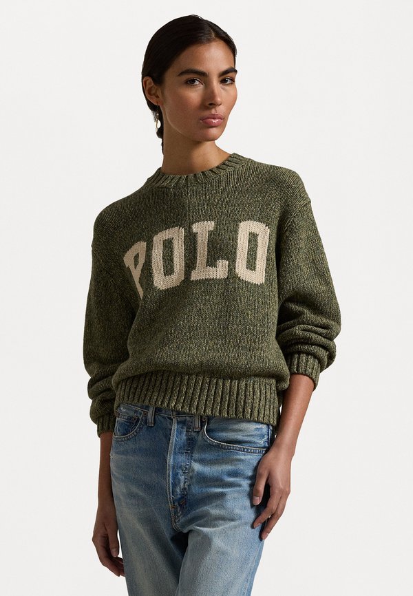 LOGO COTTON CREWNECK SWEATER - Jumper - field sage marl