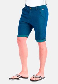 Koroshi CHINESE BERMUDA  - Džinsa auduma šorti - azul osc   dark blue