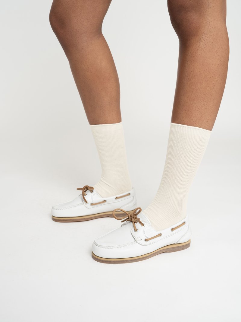 Timberland CLASSIC - Mocasini marinărești - white