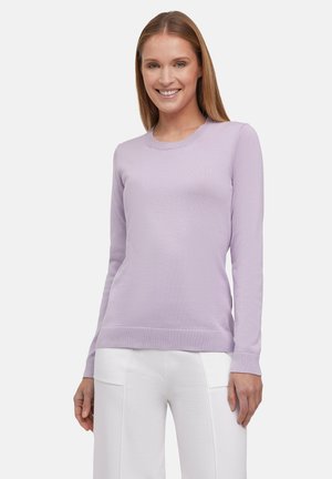 FALKE, Basic Cotton Crew Neck - Pullover - lilac tint