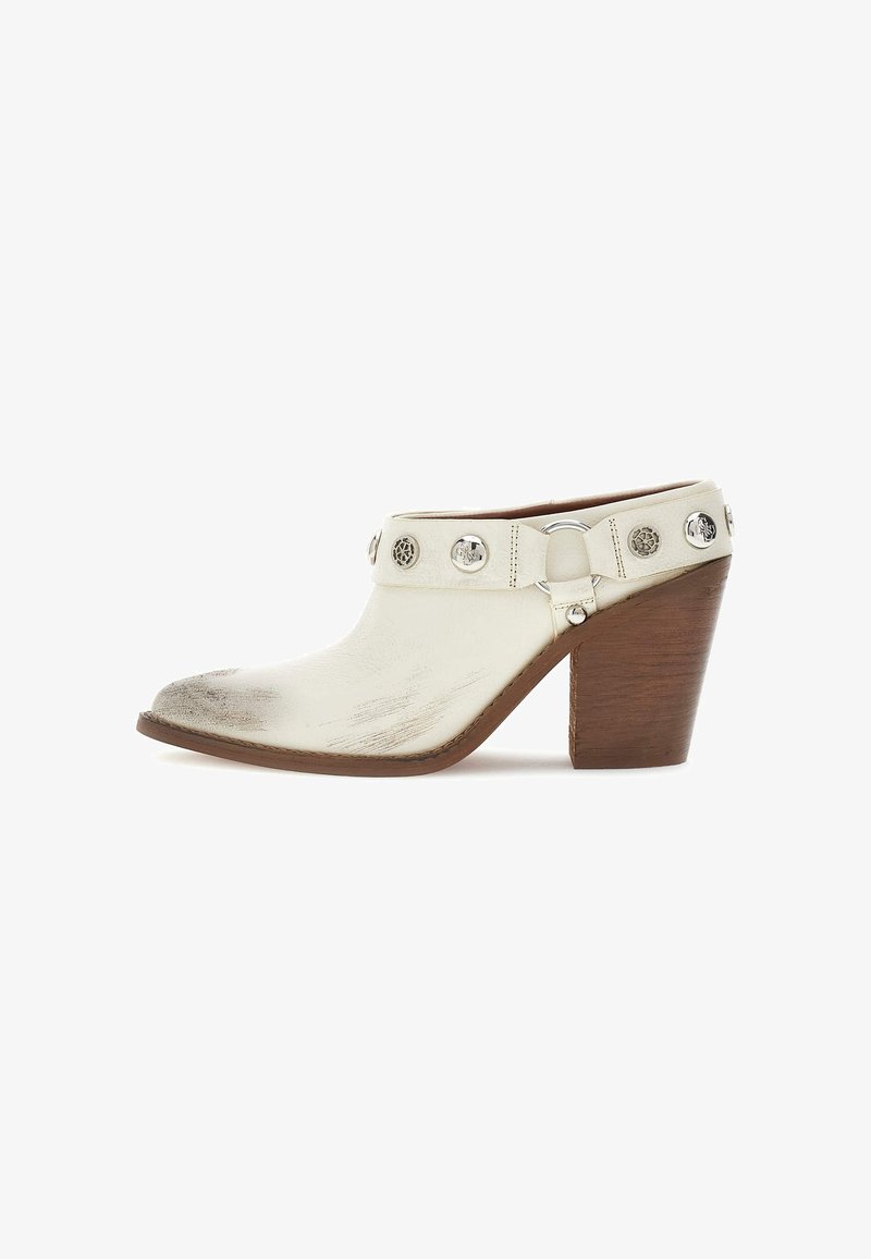 Guess Bottines de cowboy / motard - weiß