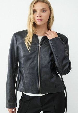 Imitatieleren jas - black