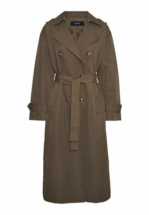 Vero Moda VMCHLOE LONG - Trench - chocolate chip