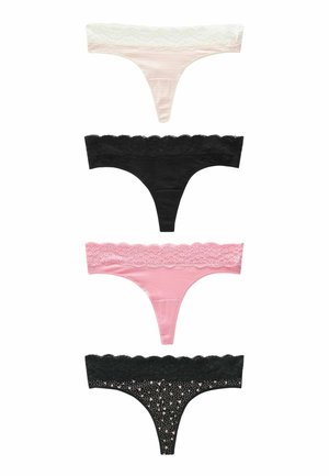 MONOCHROME KNICKERS FOUR PACK - Perizoma - black pink heart print