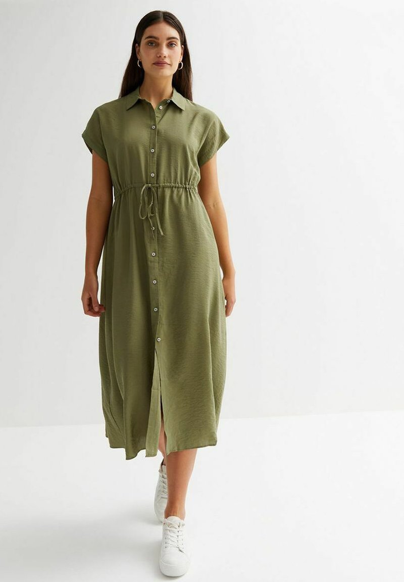 New Look SHORT SLEEVE Robe chemise khaki/kaki ZALANDO.BE
