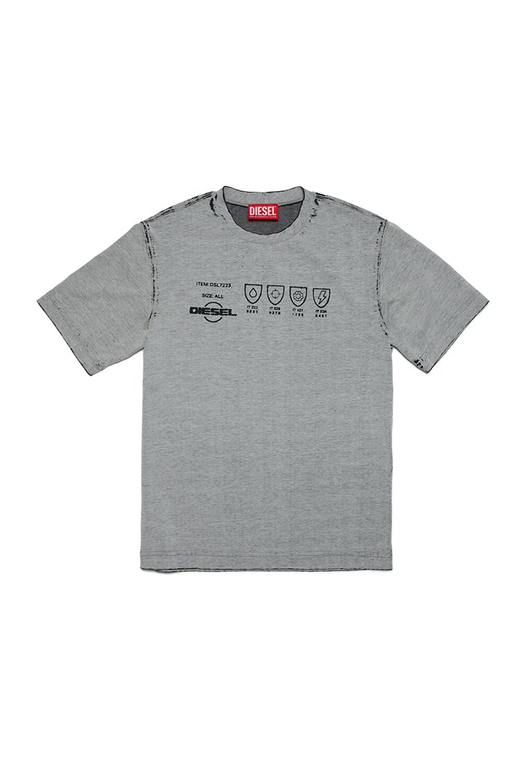 Diesel T-shirt print grijs Diesel T-shirt print grijs
