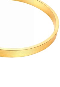 Kuldtooni bangles, millel on sile välimus ja harjatud tekstuur. Omab voolujoonelist, ümmargust disaini, millel on veidi tõstetud äär.