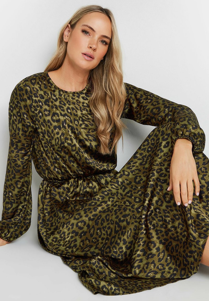 Long Tall Sally LEOPARD - Day dress - khaki/dark green - Zalando