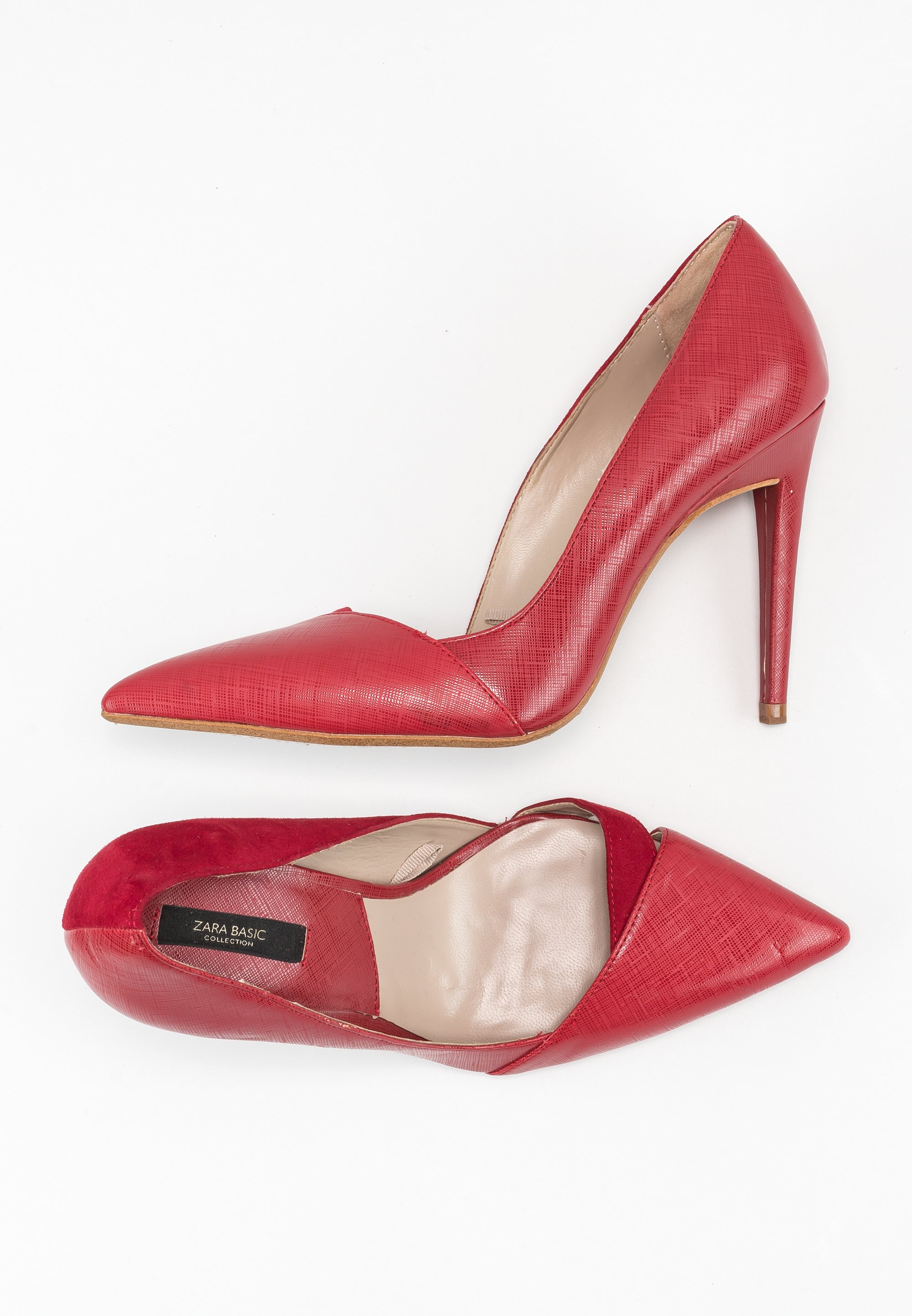 Zara High Heel Pumps red/rot (Pre-owned) Zalando