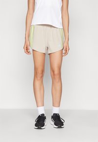 adidas Performance SHORT - Športové šortky - beige/pulse lime