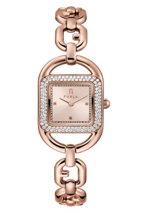 FURLA CHAIN SQUARE LOGO - Horloge - rose gold-coloured