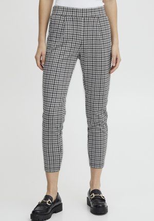 ICHI IHKATE SMALL CHECK PA - Trousers - cloud dancer