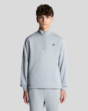 Lyle & Scott QUARTER ZIP UNISEX - Sweater - light grey marl
