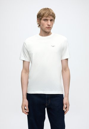 Marc O'Polo DENIM, SHORT SLEEVE LOGO ON CHEST - Basic póló - egg white