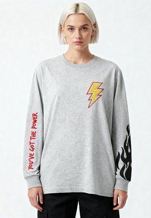 T-shirt à manches longues - mottled grey