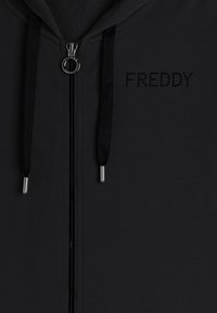 Freddy CON CAPPUCCIO E TASCHE  - Felpa con zip - nero