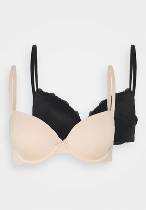 ENACT 2 PACK - Reggiseno con ferretto - black/beige