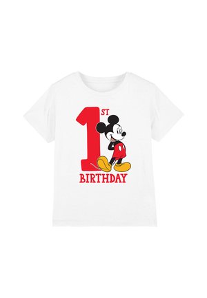Disney MICKEY MOUSE 1ST BIRTHDAY - Print T-shirt - white