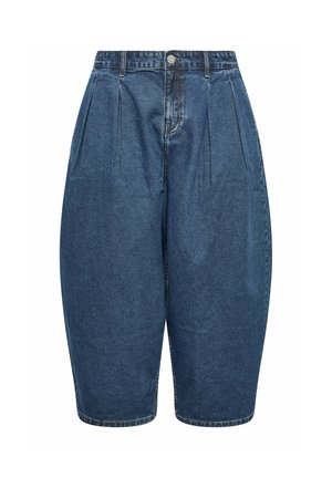 Yours Clothing, PLUS SIZE BARREL JEANS - Wide Leg - mid blue