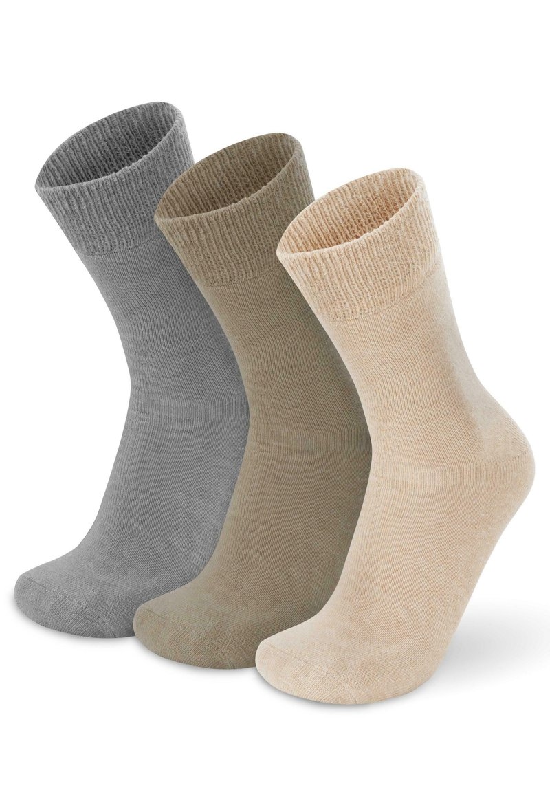 Normani ALPACA FULL CUSH 3 PACK - Socken - grau/braun/beige