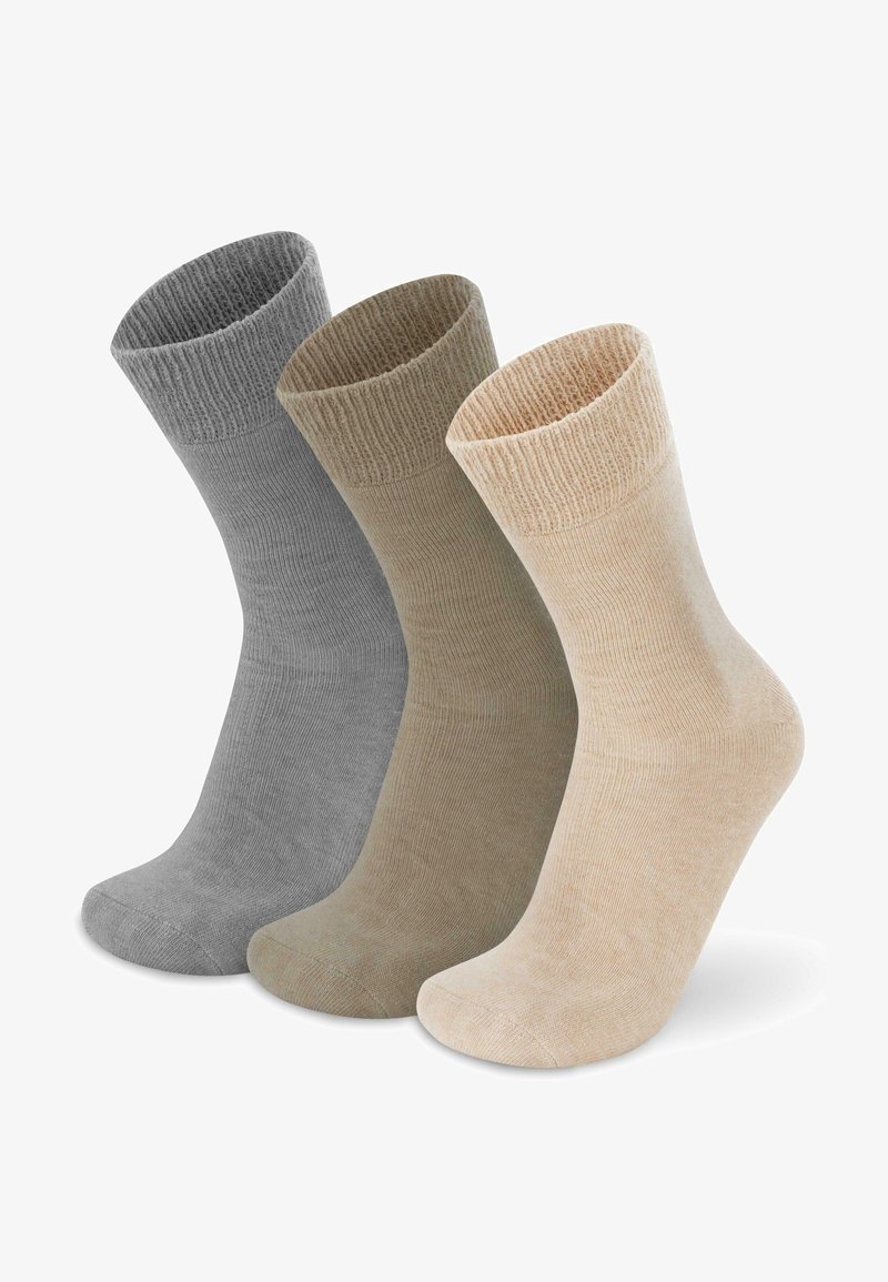 Normani ALPACA FULL CUSH 3 PACK - Socken - grau/braun/beige