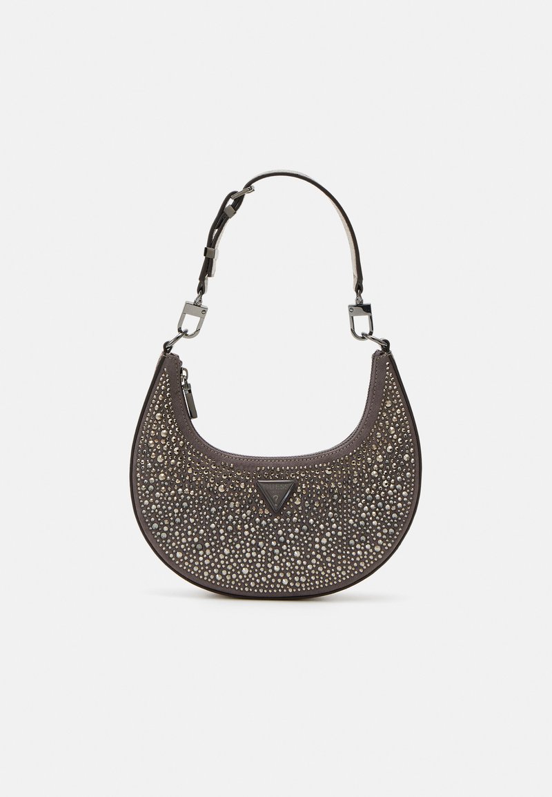 Sac Bandoulière GUESS Zamira Hobo Femme - Polyuréthane Latte - Logo 4G - Poches Pratiques