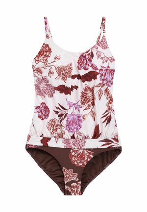 Maillot de bain - cream red floral print