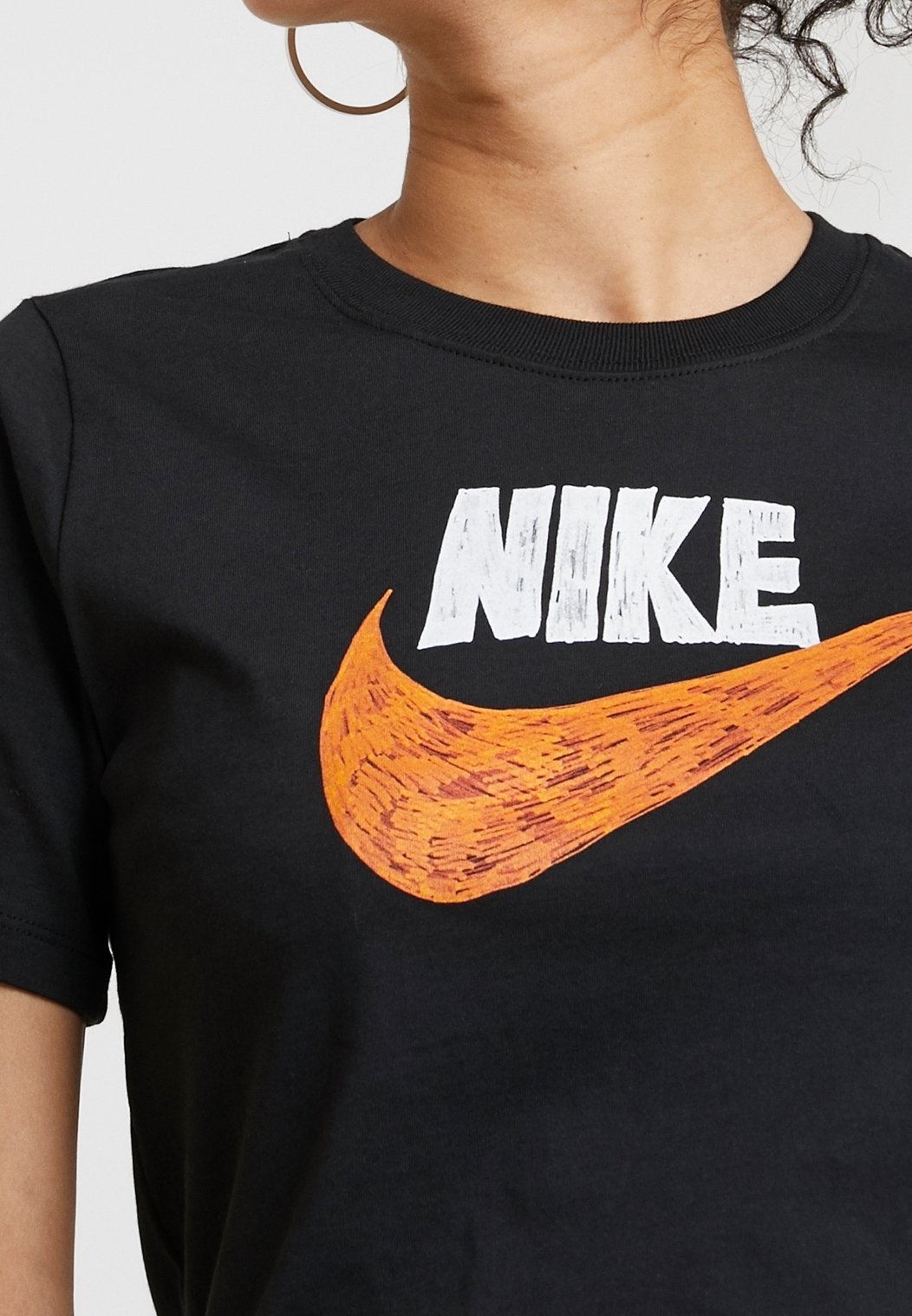 black and orange shirt nike