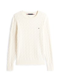 CLASSIC CABLE CREW NECK - Džemper - ivory petal
