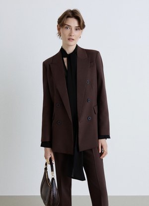 Calliope, GIACCA TINTA UNITA - Blazer - cioccolato scuro