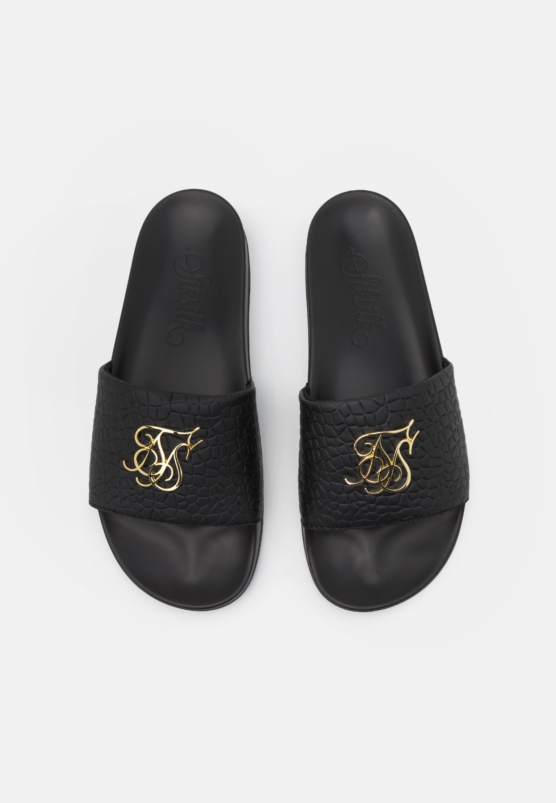SIKSILK SLIDES - Sandalias planas - black/negro - Zalando.es