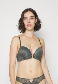 LASCANA - Sutien push-up - dark green Imagine miniatură 1