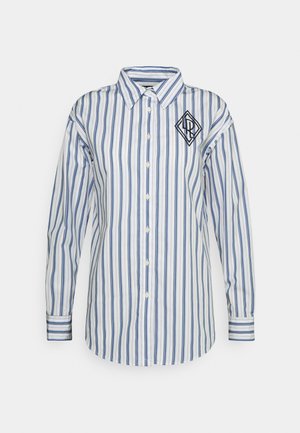 STRIPED LOGO COTTON BROADCLOTH SHIRT - Košile - blue/white