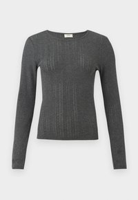 JDYSALSA MIA LIFE O NECK - Long sleeved top - dark grey