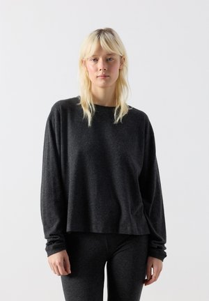 American Vintage YPAWOOD - Tops ar garām piedurknēm - carbone chine