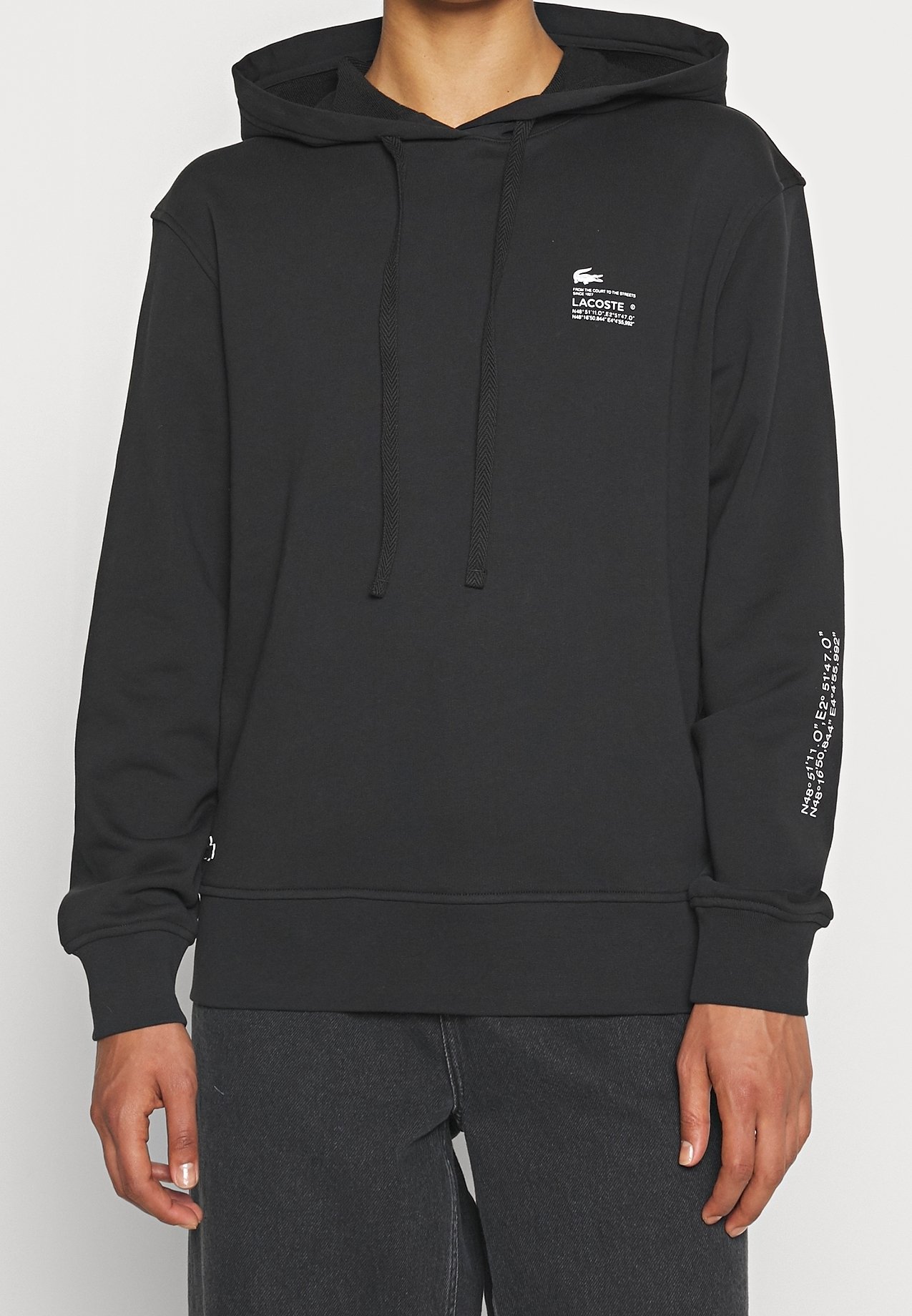 Lacoste Sweat à capuche black/noir (Seconde main) ZALANDO