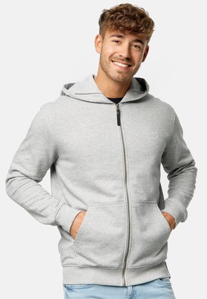 INDICODE JEANS INMOBIL - Zip-up sweatshirt - lt grey mix