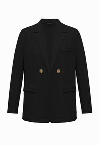 TEXTURED CRINKLED - Blazer - black