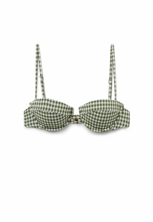 Calzedonia, GREEN VICHY - Top de bikini - green