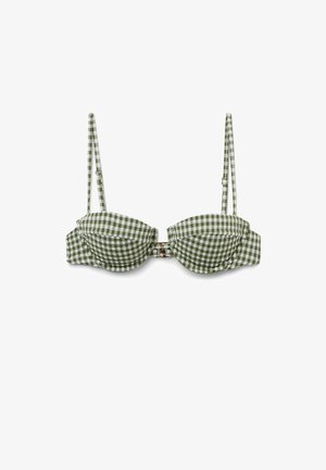 Calzedonia, GREEN VICHY - Top de bikini - green