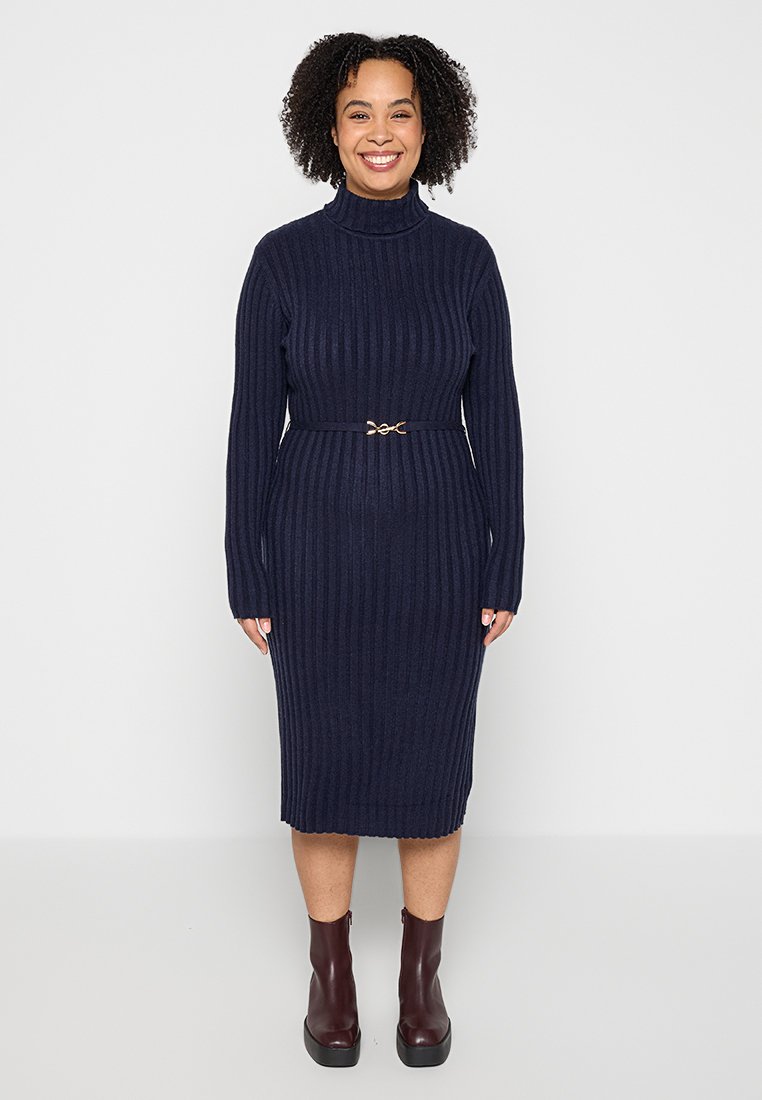 Apart Gebreide jurk donkerblauw