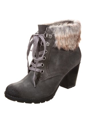 Šněrovací kotníkové boty - dark grey