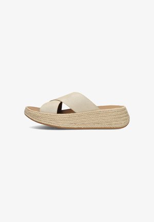 FitFlop, FITFLOP DAMES ESPRADILLE SHIMMER CROSS SLIDE. - Muiltjes met hak - platino
