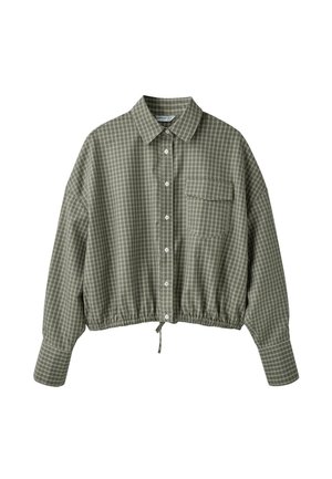 Stradivarius, CHECKED BALLOON SHIRT - Hemdbluse - khaki
